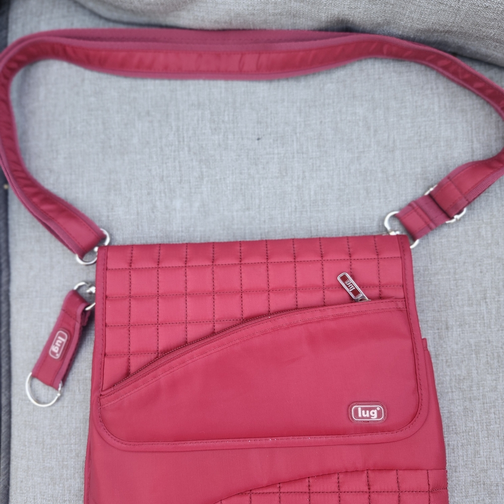 Lug Quilted Red Men's Messenger Bag